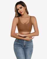 Seamless Deep V Comfort Bra Coffee Lingerie Sets-Bras - Tophatter Daily Deals