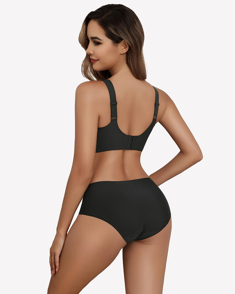 Seamless Deep V Comfort Bra Lingerie Sets-Bras - Tophatter Daily Deals