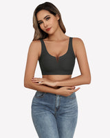 Seamless Deep V Comfort Bra Black Lingerie Sets-Bras - Tophatter Daily Deals