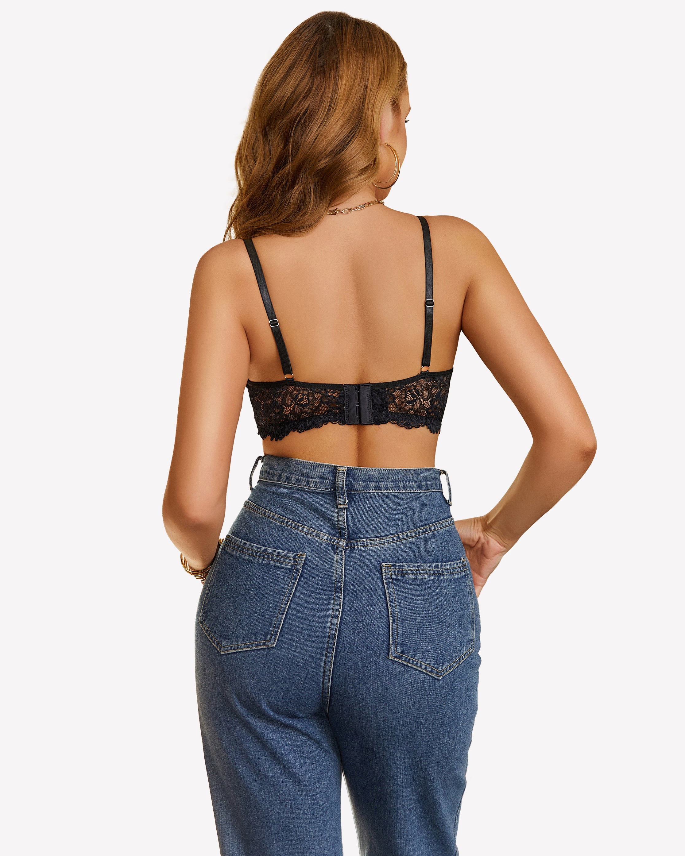 Lace Camisole Y2K Tank Top Wireless Bra Lingerie Sets-Bras - Tophatter Daily Deals