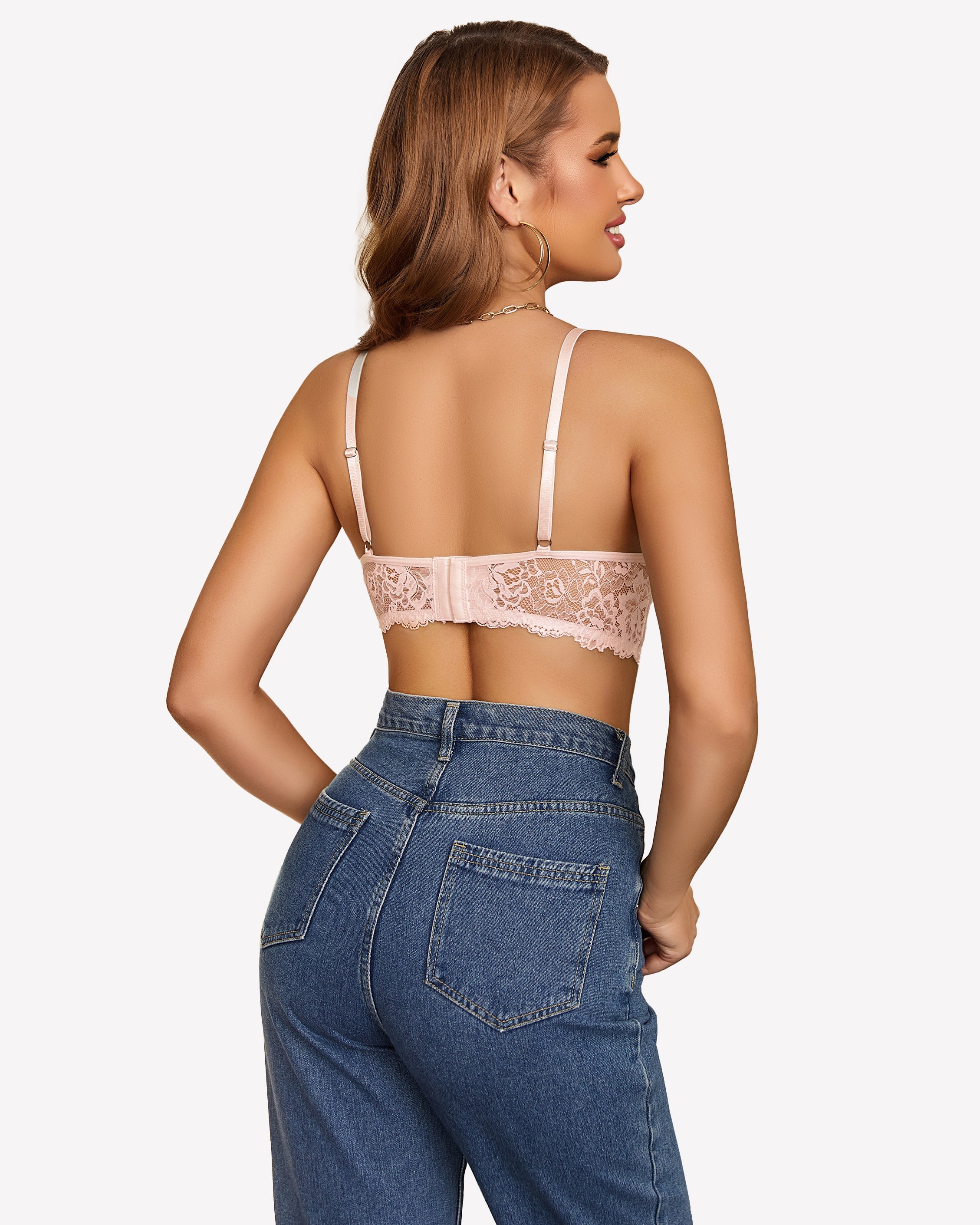 Lace Camisole Y2K Tank Top Wireless Bra Lingerie Sets-Bras - Tophatter Daily Deals