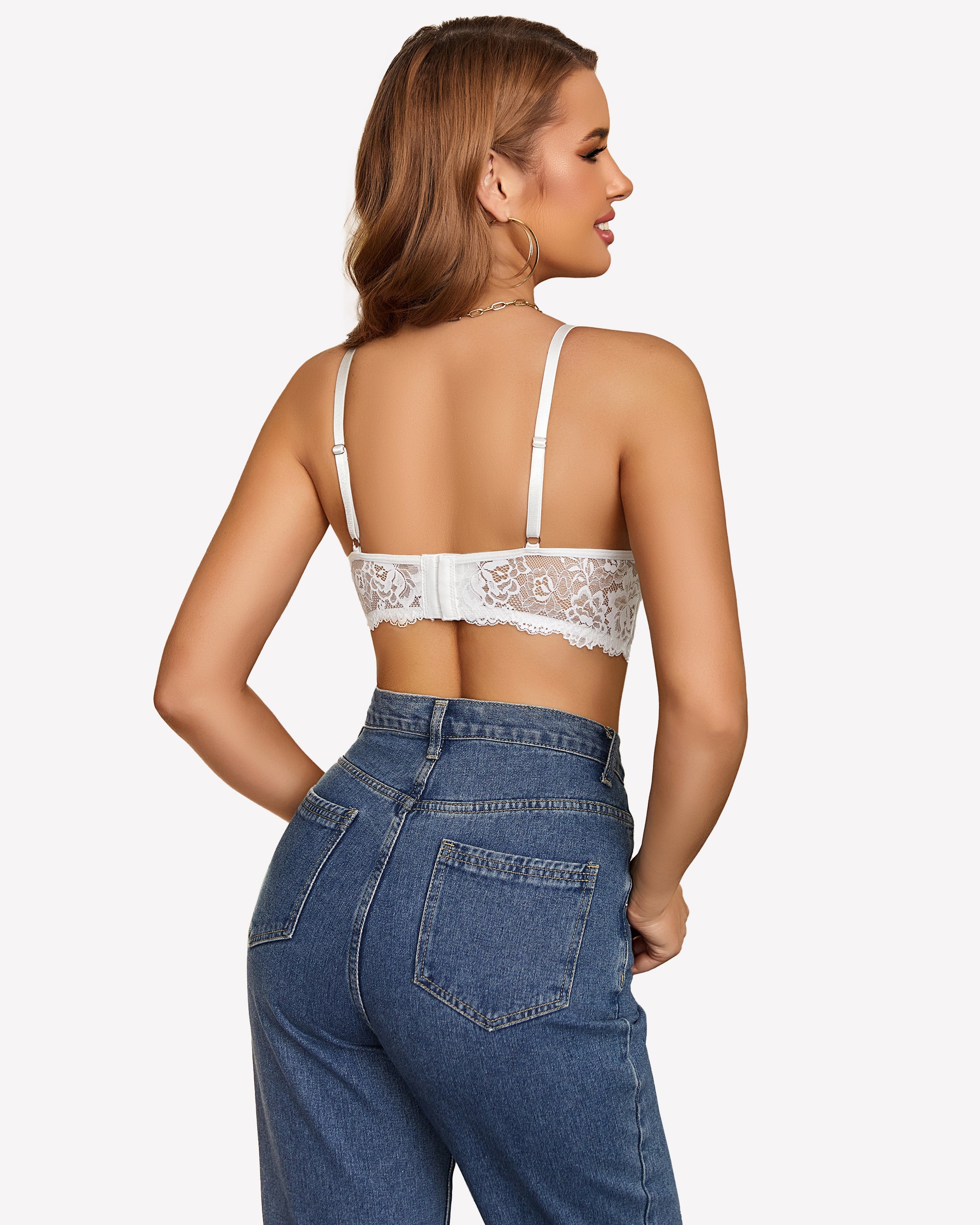 Lace Camisole Y2K Tank Top Wireless Bra Lingerie Sets-Bras - Tophatter Daily Deals