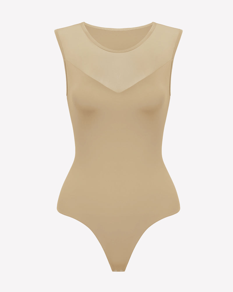Mesh Crew Neck Sleeveless Bodysuit Lingerie-Babydolls - Tophatter Daily Deals