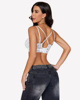 Floral Lace Bralettes Deep V Sexy Bras Lingerie Sets-Bras - Tophatter Daily Deals