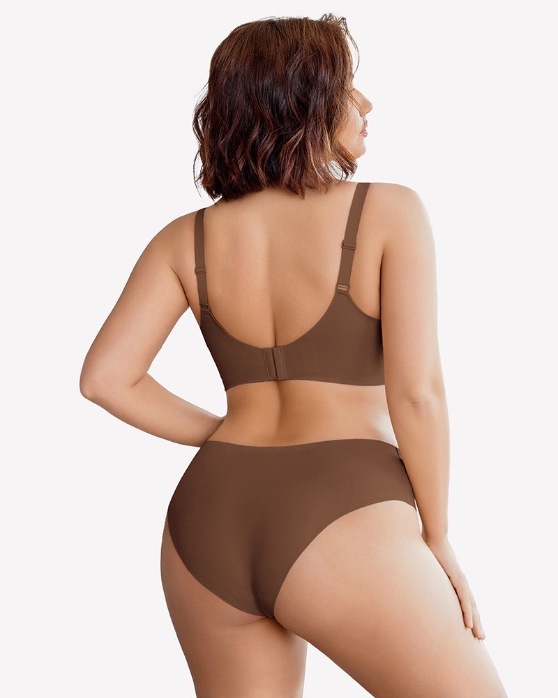 Lace Full Coverage Wireless Padded Seamless Bra Lingerie Sets-Bras - Tophatter Daily Deals
