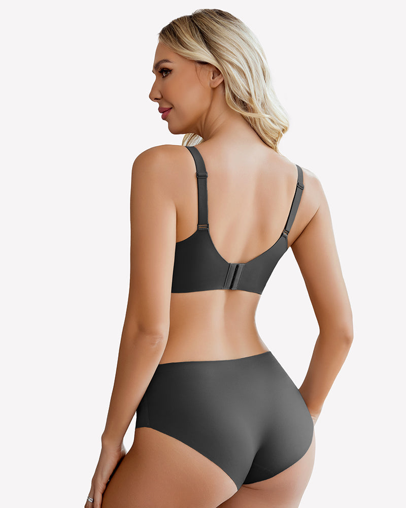 Lace Full Coverage Wireless Padded Seamless Bra Lingerie Sets-Bras - Tophatter Daily Deals