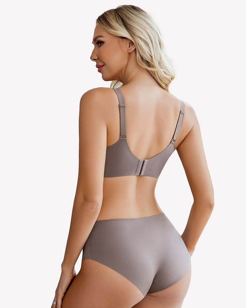 Lace Full Coverage Wireless Padded Seamless Bra Lingerie Sets-Bras - Tophatter Daily Deals