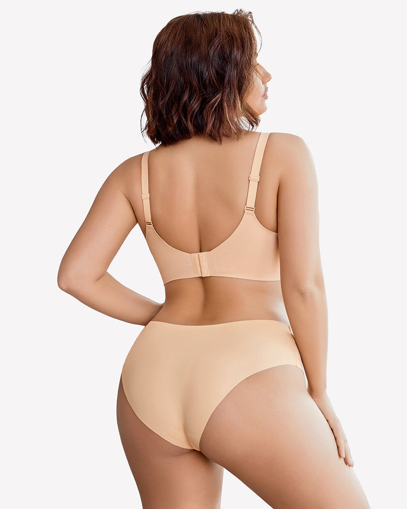 Lace Full Coverage Wireless Padded Seamless Bra Lingerie Sets-Bras - Tophatter Daily Deals