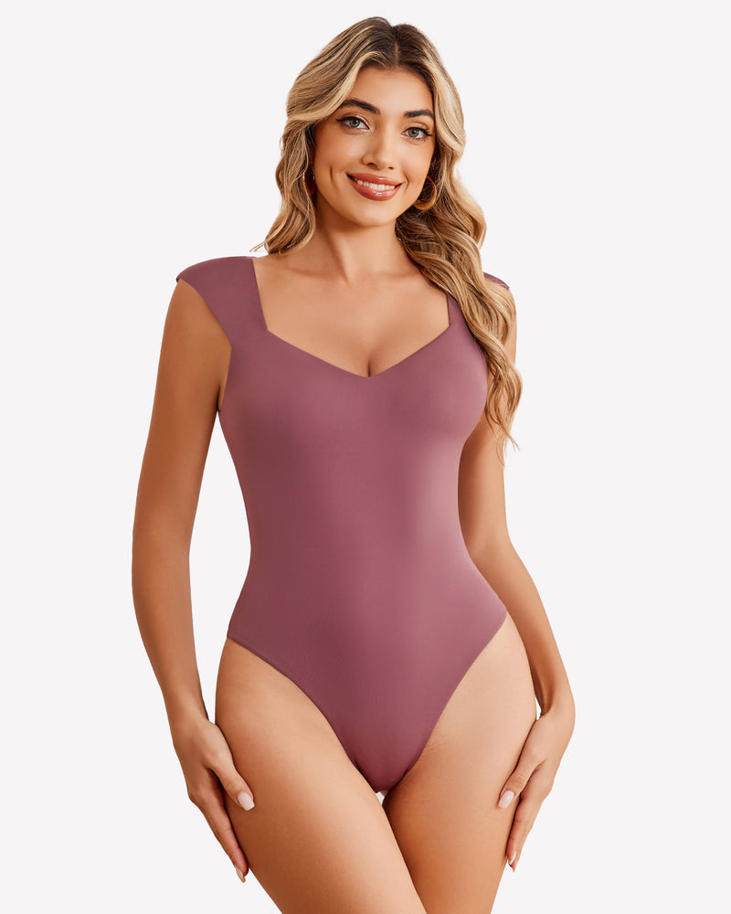 Seamless Tank Top Thong Body Suit Purple Red - Tophatter Daily Deals
