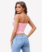 Lace Tank Trim Crop Top Lingeries-Crop tops - Tophatter Daily Deals