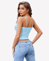 Lace Tank Trim Crop Top Lingeries-Crop tops - Tophatter Daily Deals