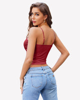 Lace Tank Trim Crop Top Lingeries-Crop tops - Tophatter Daily Deals