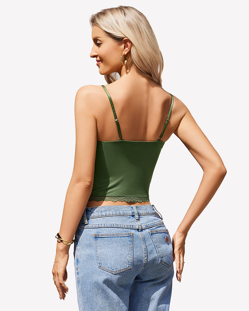 Lace Cami Sexy Y2K Tops Lingeries-Crop tops - Tophatter Daily Deals