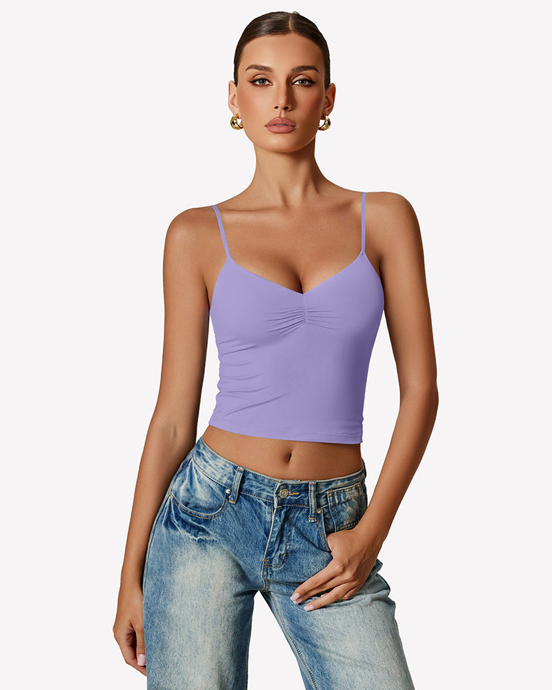 Tank Top Y2K Going Out Basic Shirt Lilac Lingerie Sets-Bras - Tophatter Daily Deals