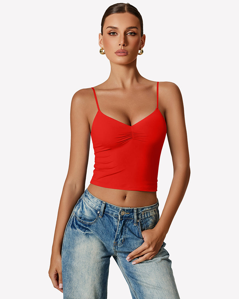 Tank Top Y2K Going Out Basic Shirt Red Lingerie Sets-Bras - Tophatter Daily Deals