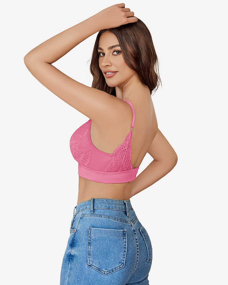 Wireless Bralette Mesh V Neck Bra Lingerie Sets-Bras - Tophatter Daily Deals