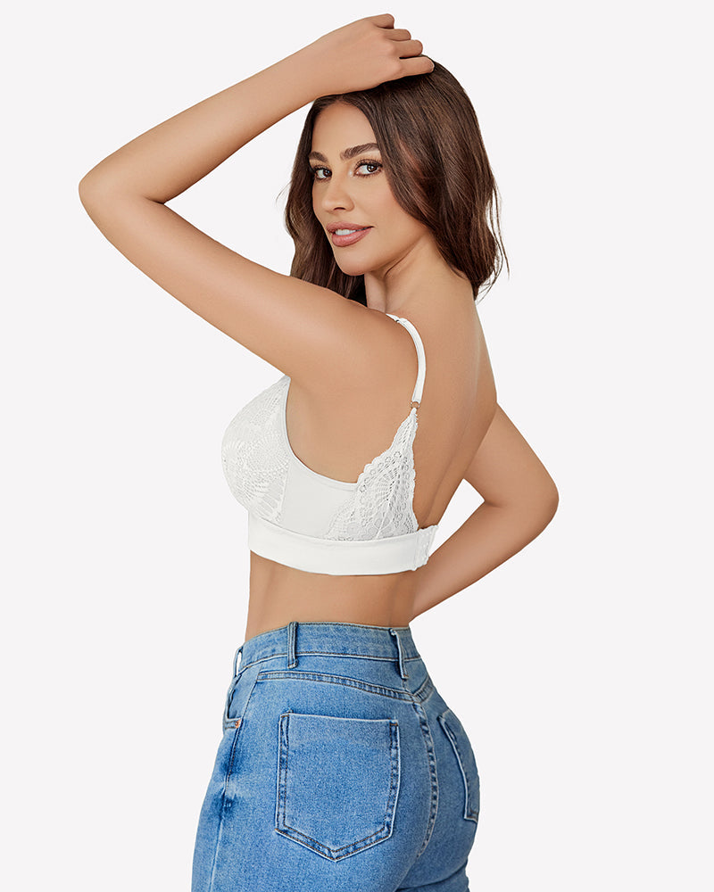 Wireless Bralette Mesh V Neck Bra Lingerie Sets-Bras - Tophatter Daily Deals