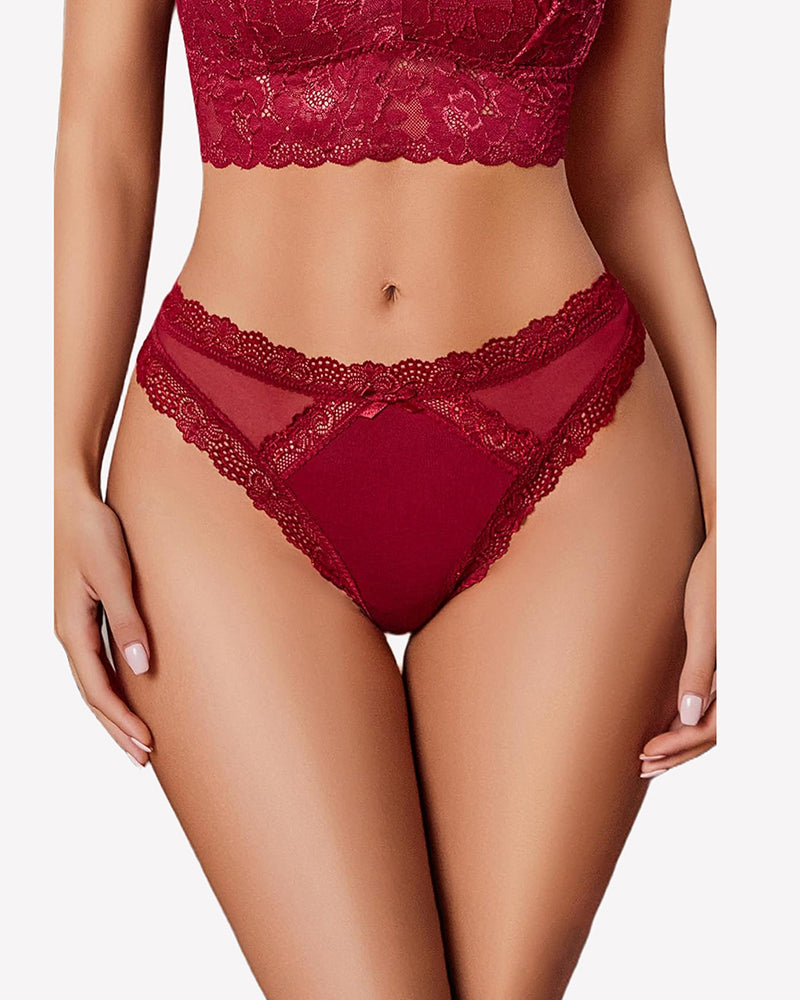 Low Rise Thong with Criss Cross Back Wine Red Lingeries-panties - Tophatter Daily Deals