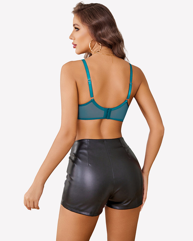 Lace Underwire Bra Mesh Unlined Bra Lingerie Sets-Bras - Tophatter Daily Deals