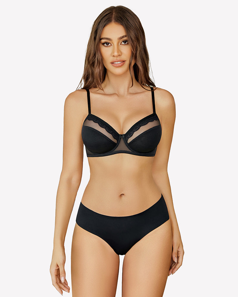 Lace Bralettes with Underwire Bras Lingerie Sets-Bras - Tophatter Daily Deals