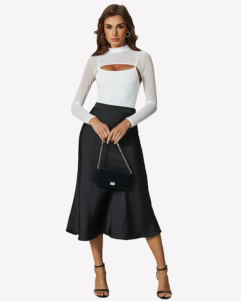 Long Sleeve Tops Bodysuits Two Piece Outfit Shaperwear-bodysuit - Tophatter Daily Deals