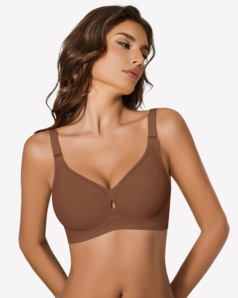 Wireless Seamless Bras Padded Bra Coffee Lingerie Sets-Bras - Tophatter Daily Deals