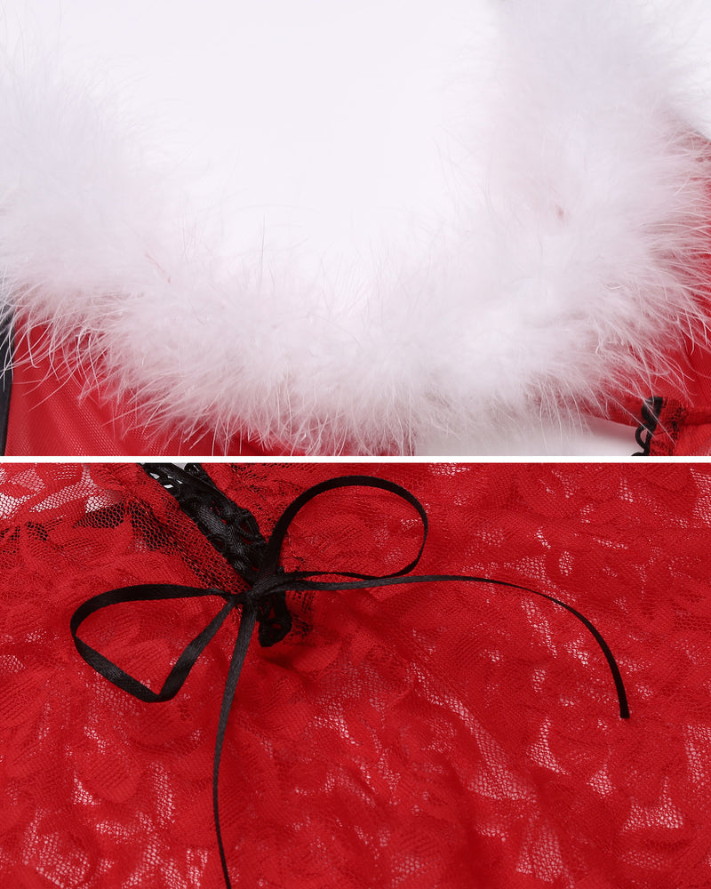 Christmas Santa Lingerie Teddy Lingeries-Bodysuits - Tophatter Daily Deals