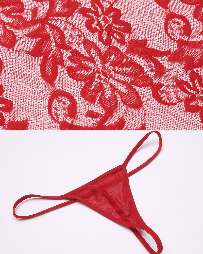 Christmas Santa Lingerie Teddy Lingeries-Bodysuits - Tophatter Daily Deals
