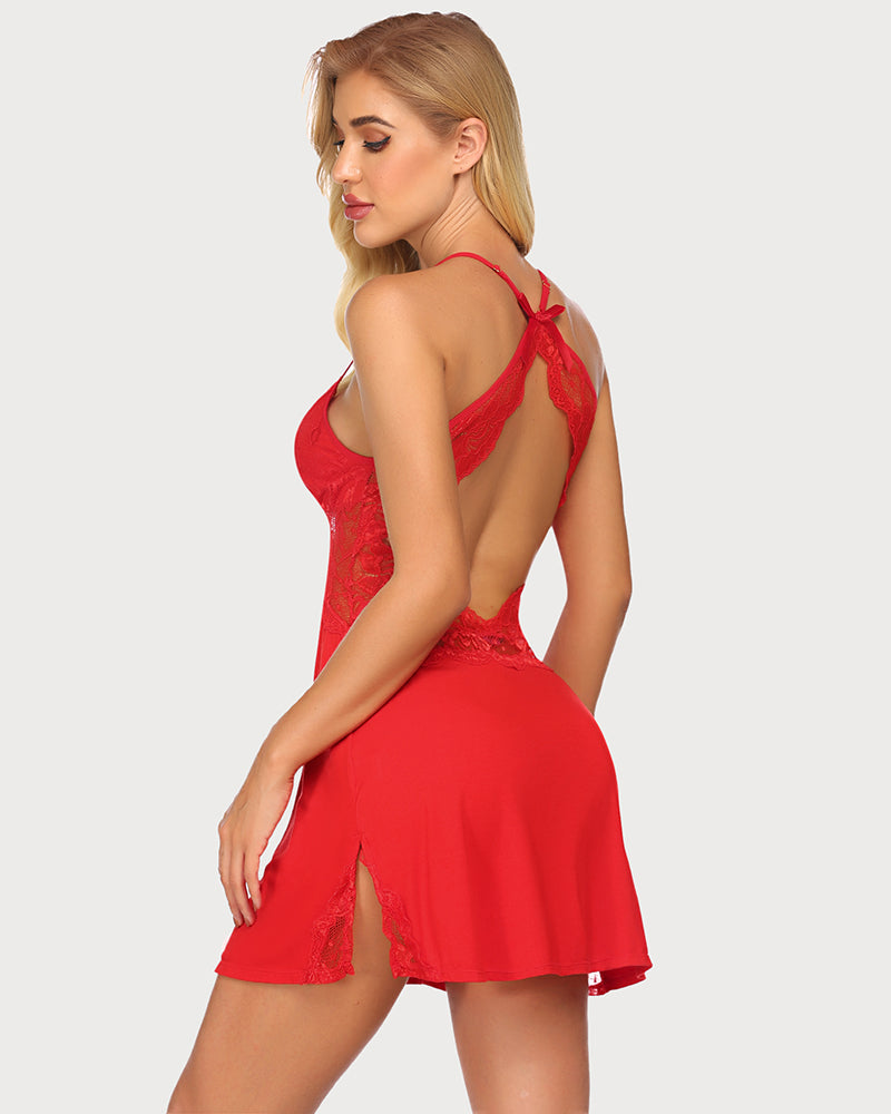 Christmas Lingerie Lace Sleepwear Lingeries-Chemises - Tophatter Daily Deals