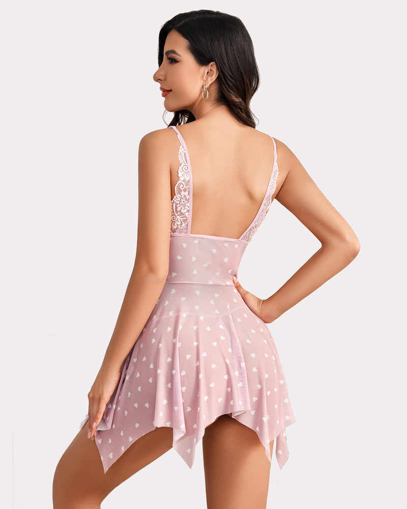Christmas Front Closure Babydoll Lingerie-Babydolls - Tophatter Daily Deals