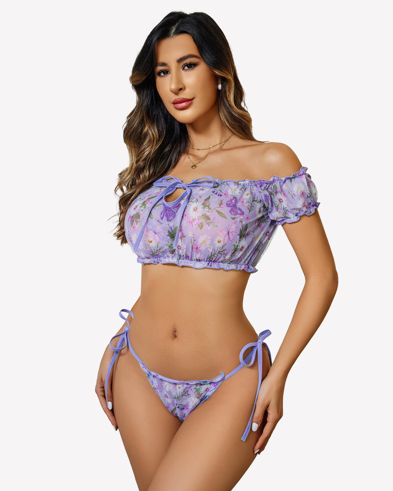 Christmas Lingerie Bra and Panty Set Lingerie Sets-Bra Sets - Tophatter Daily Deals