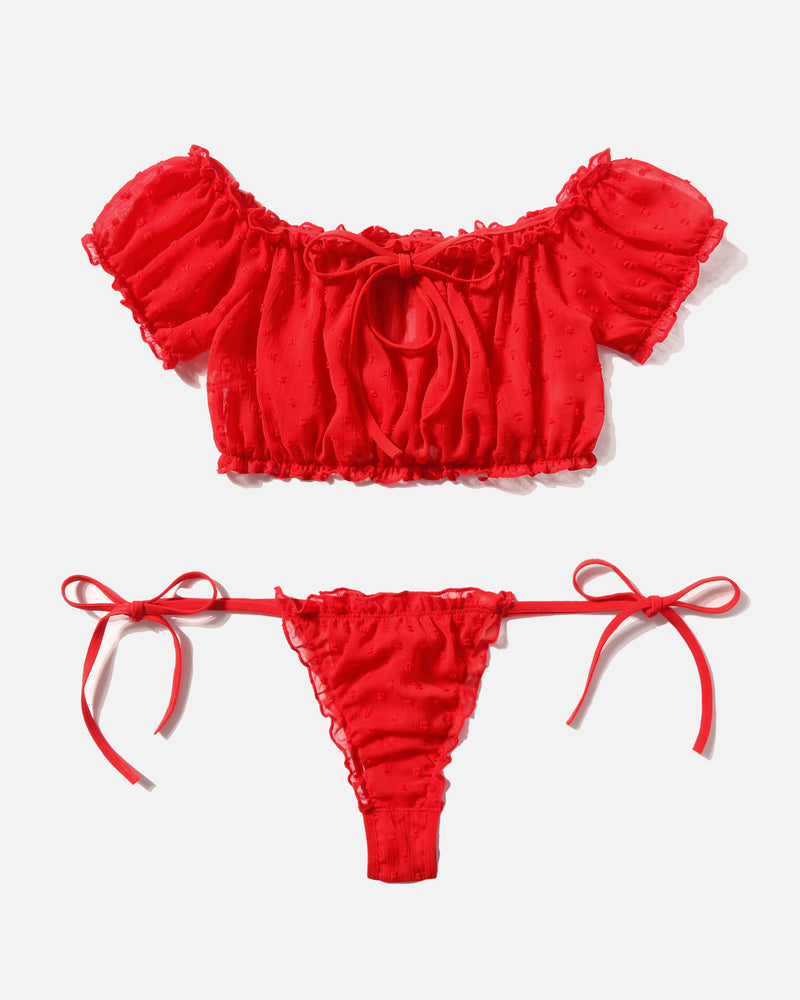 Christmas Lingerie Bra and Panty Set Lingerie Sets-Bra Sets - Tophatter Daily Deals