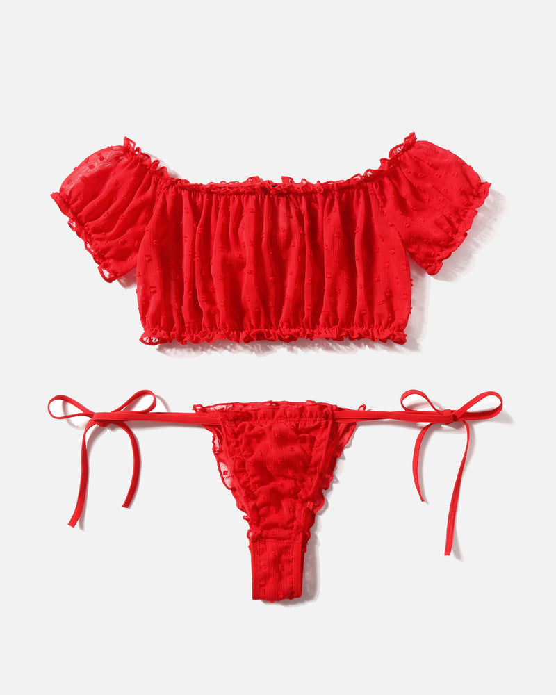 Christmas Lingerie Bra and Panty Set Lingerie Sets-Bra Sets - Tophatter Daily Deals