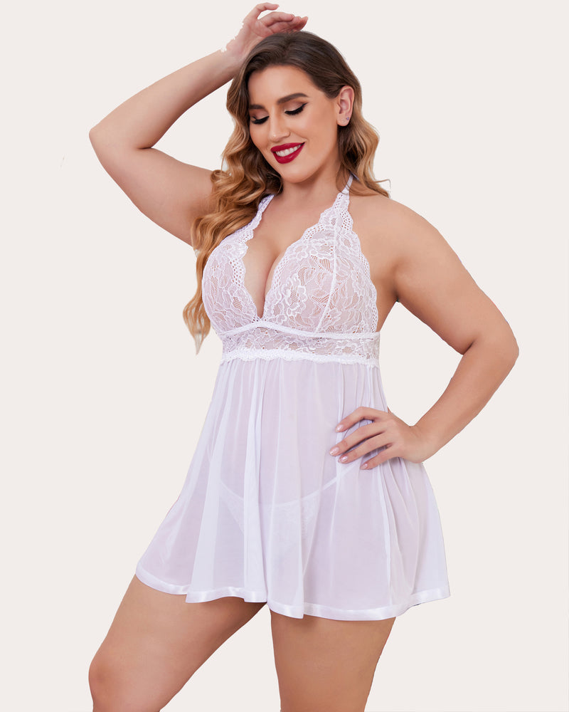 Plus Size Babydoll Lingerie Lingerie Sets-Plus size - Tophatter Daily Deals