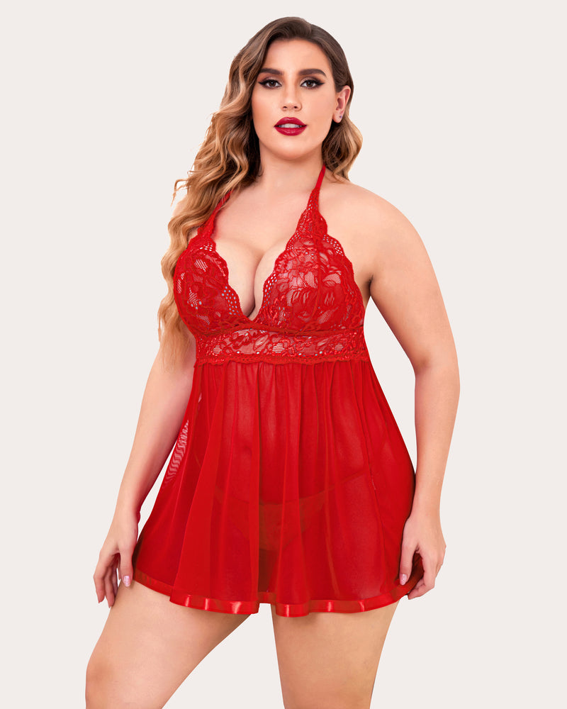 Plus Size Babydoll Lingerie Lingerie Sets-Plus size - Tophatter Daily Deals