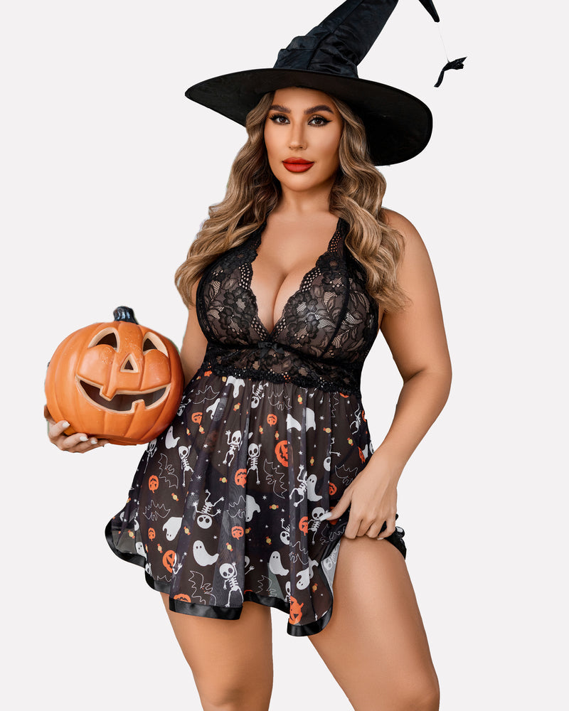 Plus Size Babydoll Lingerie Halloween Lingerie Sets-Plus size - Tophatter Daily Deals