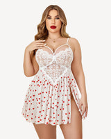 Plus Size Heart Side Slit Nightdress Avidlove-Plus Size-Babydolls - Tophatter Daily Deals