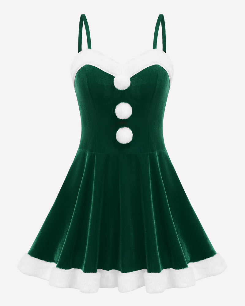 Christmas Dress Santa Outfit With Xmas Gloves and Hat Sleepwears-dresses - Tophatter Daily Deals