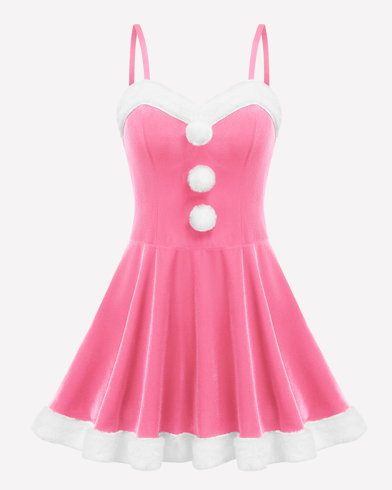 Christmas Dress Santa Outfit With Xmas Gloves and Hat Sleepwears-dresses - Tophatter Daily Deals