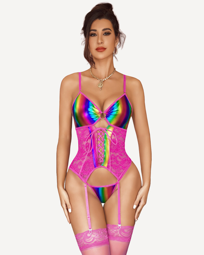 Faux Leather Corset Lingerie (DE Only) Lingeries-Corsets - Tophatter Daily Deals