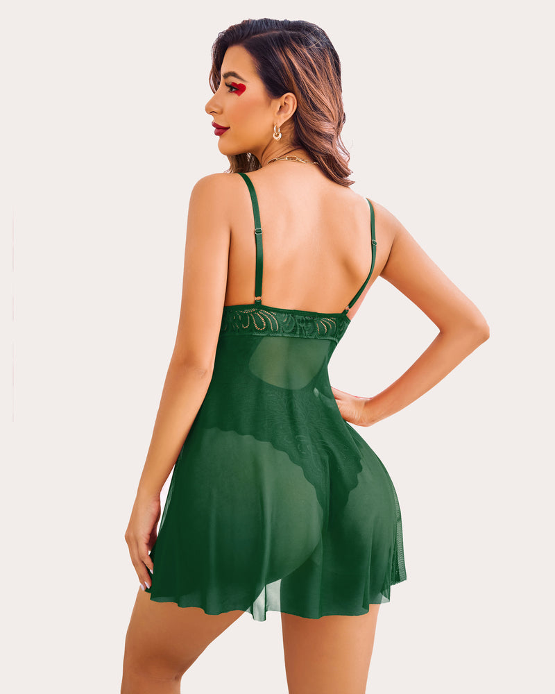 Lace Print Snap Crotch Teddy (DE Only) Lingeries-Bodysuits - Tophatter Daily Deals