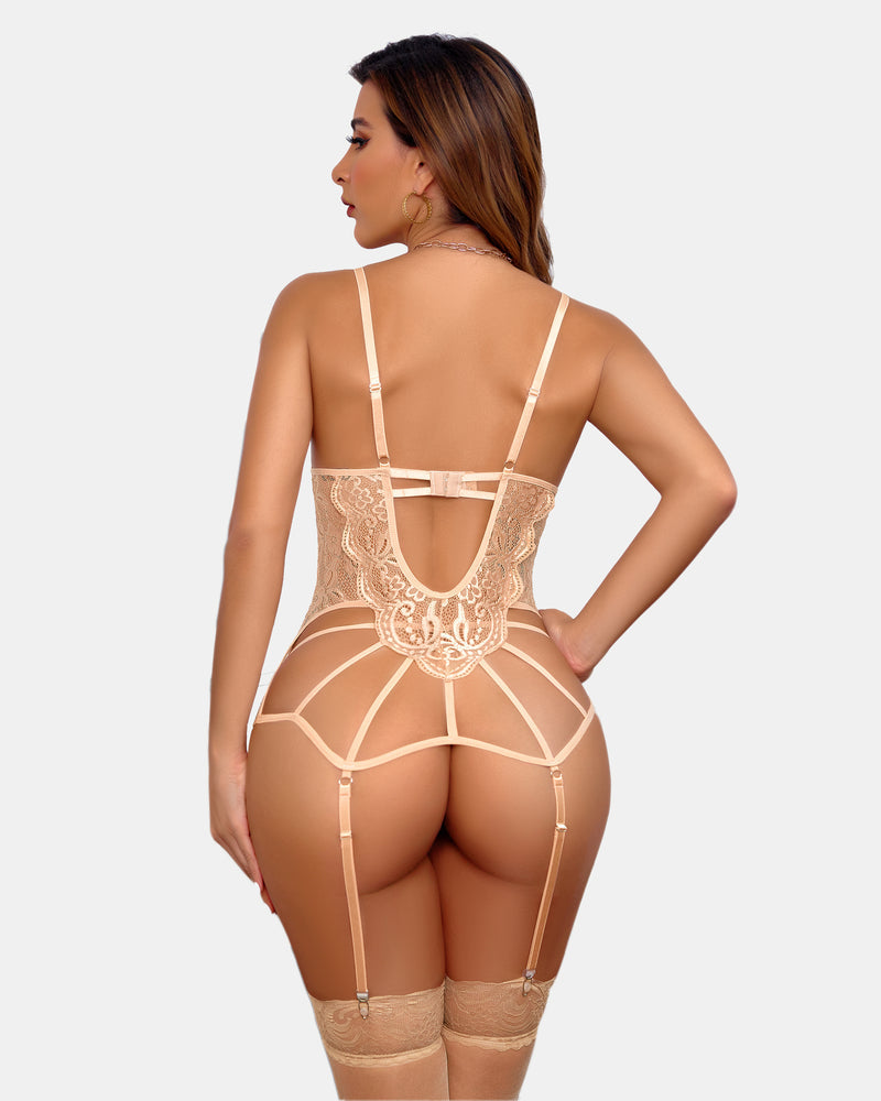 Lace Lingerie Sets with Garter Belts (DE Only) Lingeries-Corsets - Tophatter Daily Deals