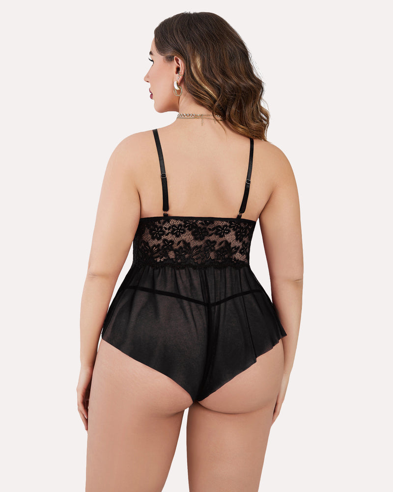 Plus Size Lingerie Lace Bodysuit Lingerie Sets-Plus size - Tophatter Daily Deals