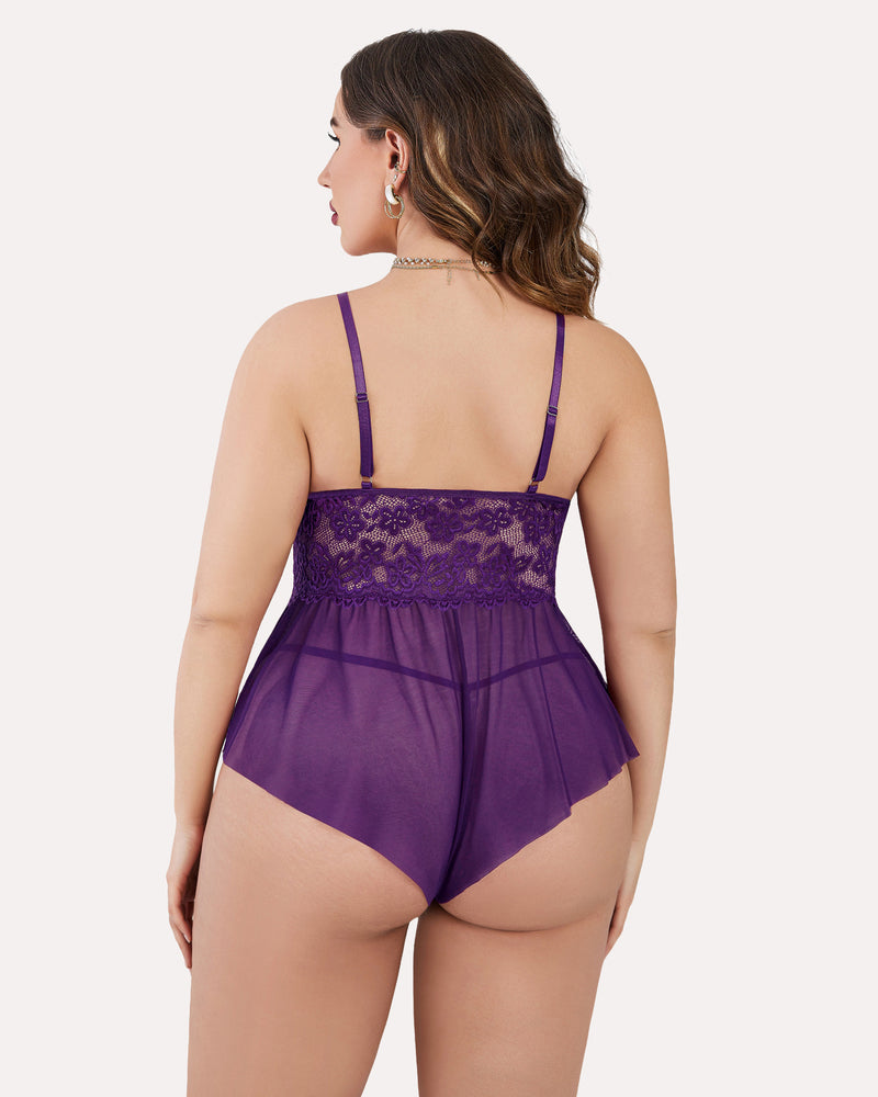 Plus Size Lingerie Lace Bodysuit Lingerie Sets-Plus size - Tophatter Daily Deals