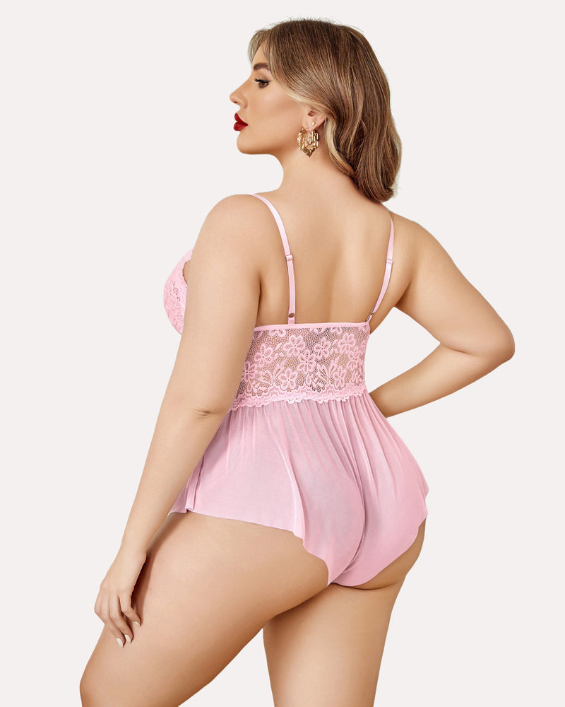 Plus Size Lingerie Lace Bodysuit Lingerie Sets-Plus size - Tophatter Daily Deals
