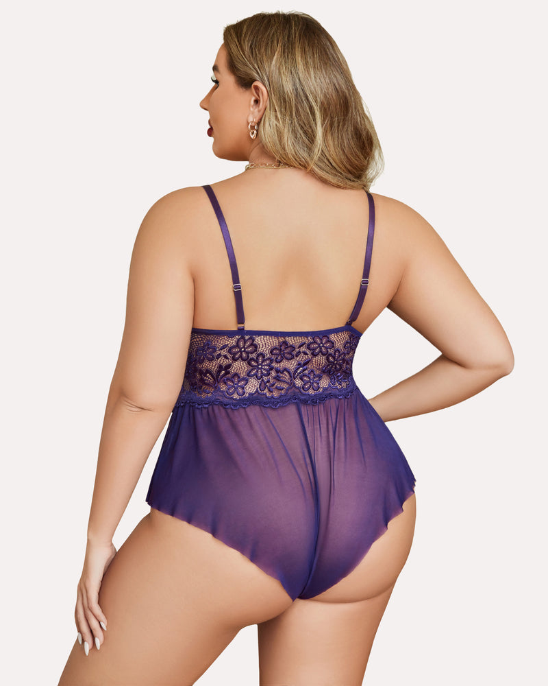 Plus Size Lingerie Lace Bodysuit Lingerie Sets-Plus size - Tophatter Daily Deals