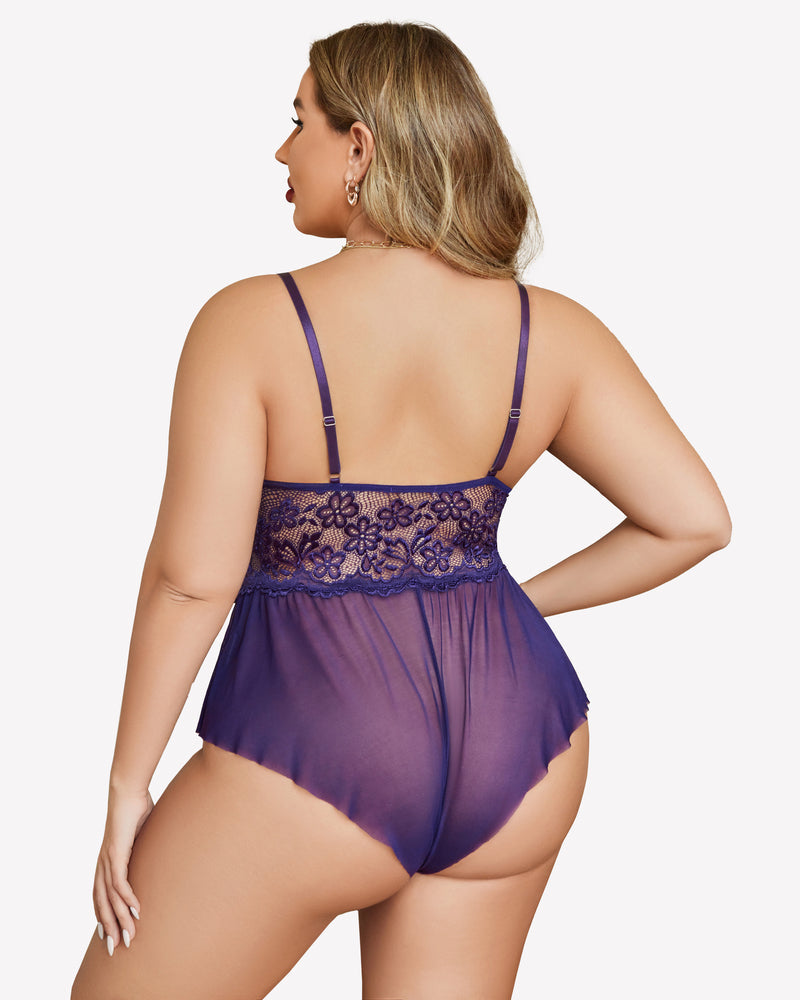 Plus Size Lingerie Lace Bodysuit Lingerie Sets-Plus size - Tophatter Daily Deals