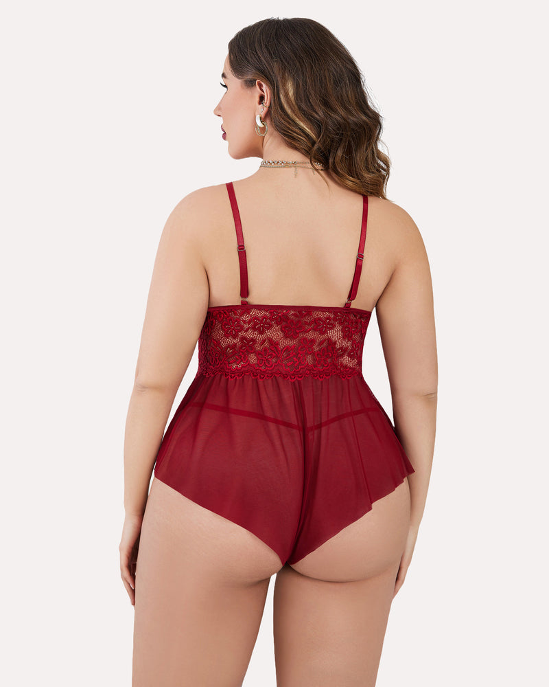 Plus Size Lingerie Lace Bodysuit Lingerie Sets-Plus size - Tophatter Daily Deals