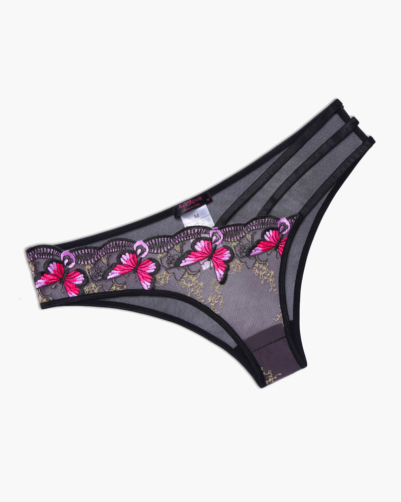 Embroidered Mesh Panties Lingeries-panties - Tophatter Daily Deals