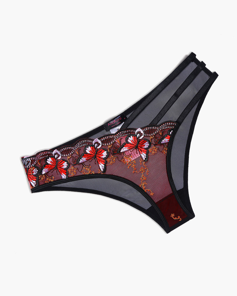 Embroidered Mesh Panties Lingeries-panties - Tophatter Daily Deals